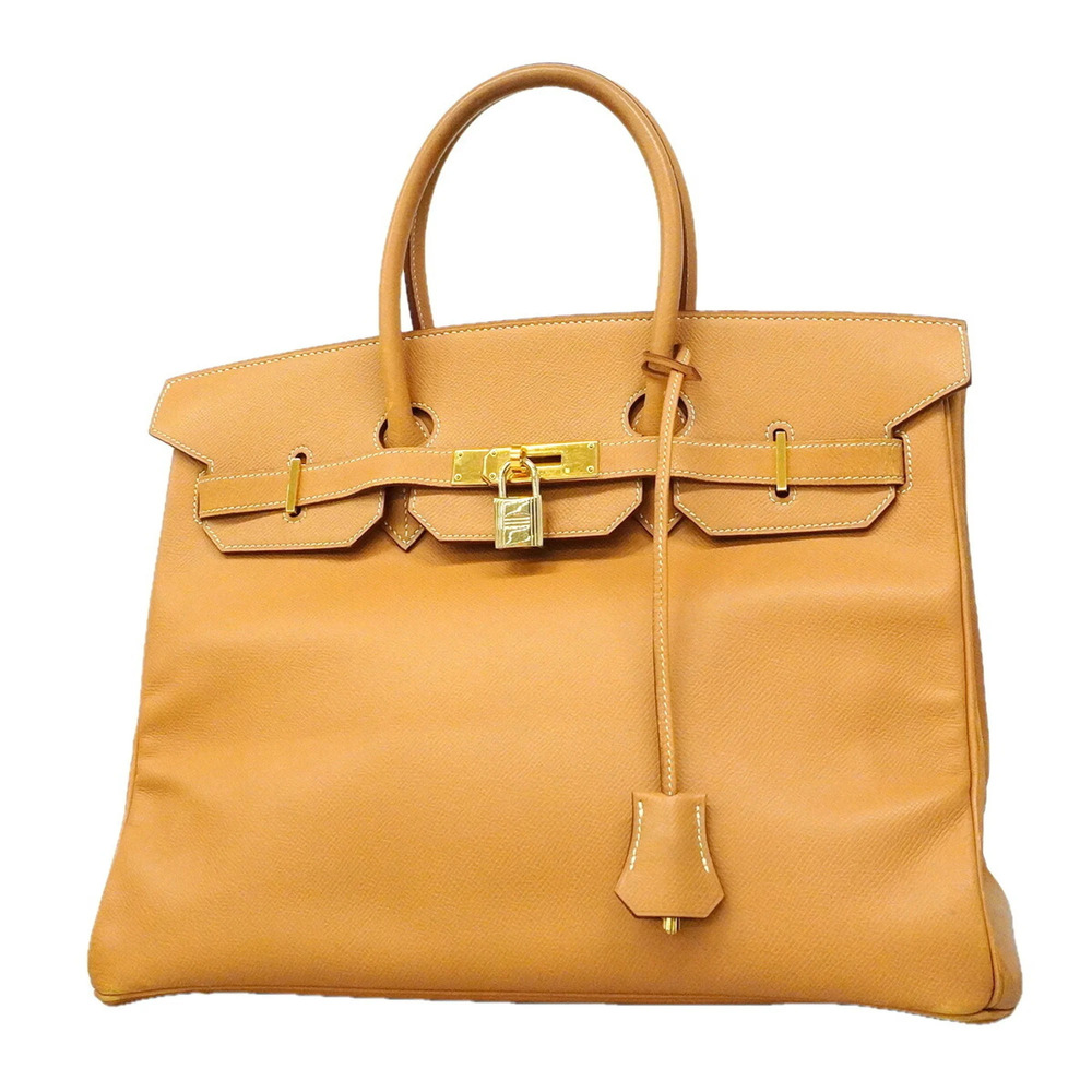 Hermes Birkin 35 Handbag, Courchevel Leather, Natural Sable, EEB Stamp, Ladies'
